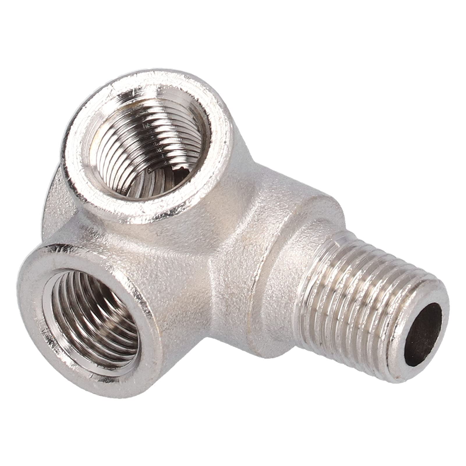 Durable 4-Way Pneumatic Bracket for Air Compressor - Silent, Corrosion Resistant Side Outlet Fitting | Perfect for Industrial, Automotive & DIY Air Tool Systems