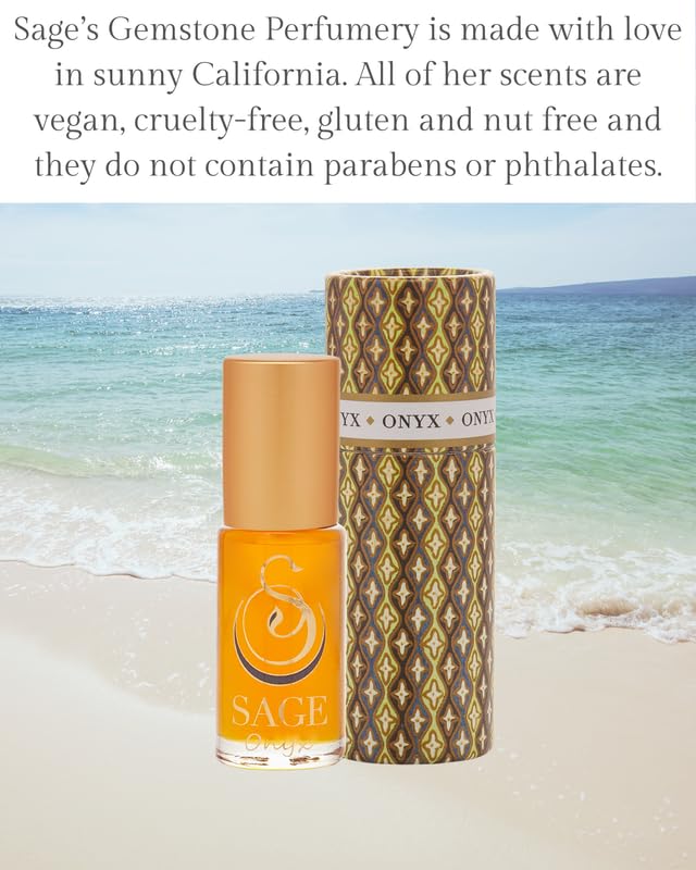 Onyx Vegan & Cruelty-Free Perfume Oil Roll-On - 1/8 oz | Earthy Scent with Black Coconut, Vanilla & Oakmoss | Natural Fragrance for Women & Men | Perfect for Daily Wear, Date Nights & Special Occasions