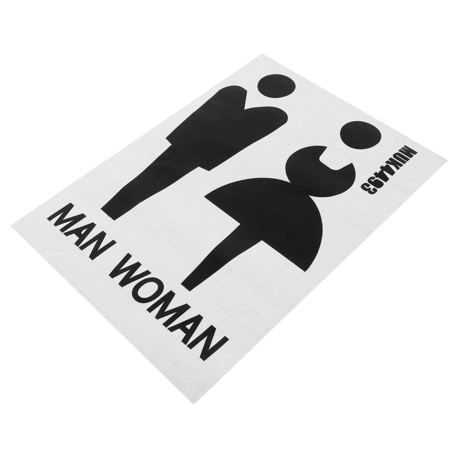 VOSAREA DIY Removable Toilet Door Sign Decal - Bathroom Wall Sticker for WC, Restroom & Home Decor - Perfect for Home, Office, and Public Restroom Doors