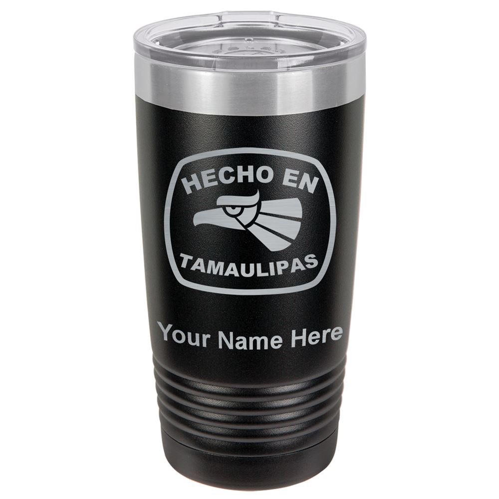 LaserGram 20oz Vacuum Insulated Stainless Steel Tumbler Mug with Personalized Engraving - Double Wall Thermal Coffee Cup for Hot & Cold Drinks - Perfect for Office, Travel, Gym & Outdoor Activities (Black)