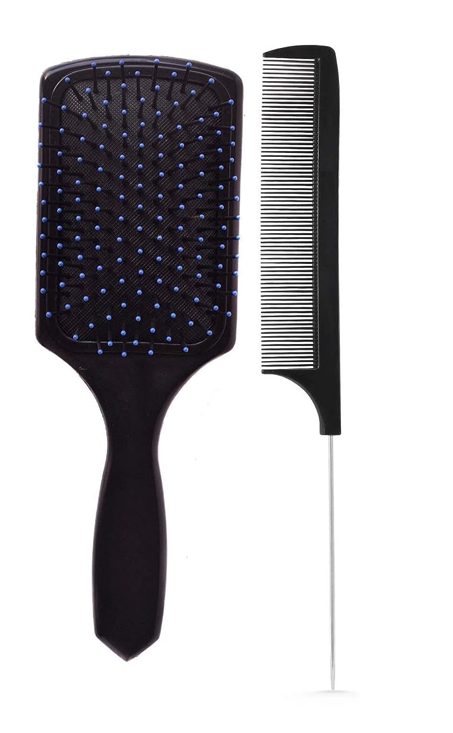 CARAPACE Square Paddle Hair Brush Set - Detangling & Scalp Massage Brush for Women, Men & Kids with Thin, Long or Curly Hair | Perfect for Daily Styling, Salon Use & Travel Essentials