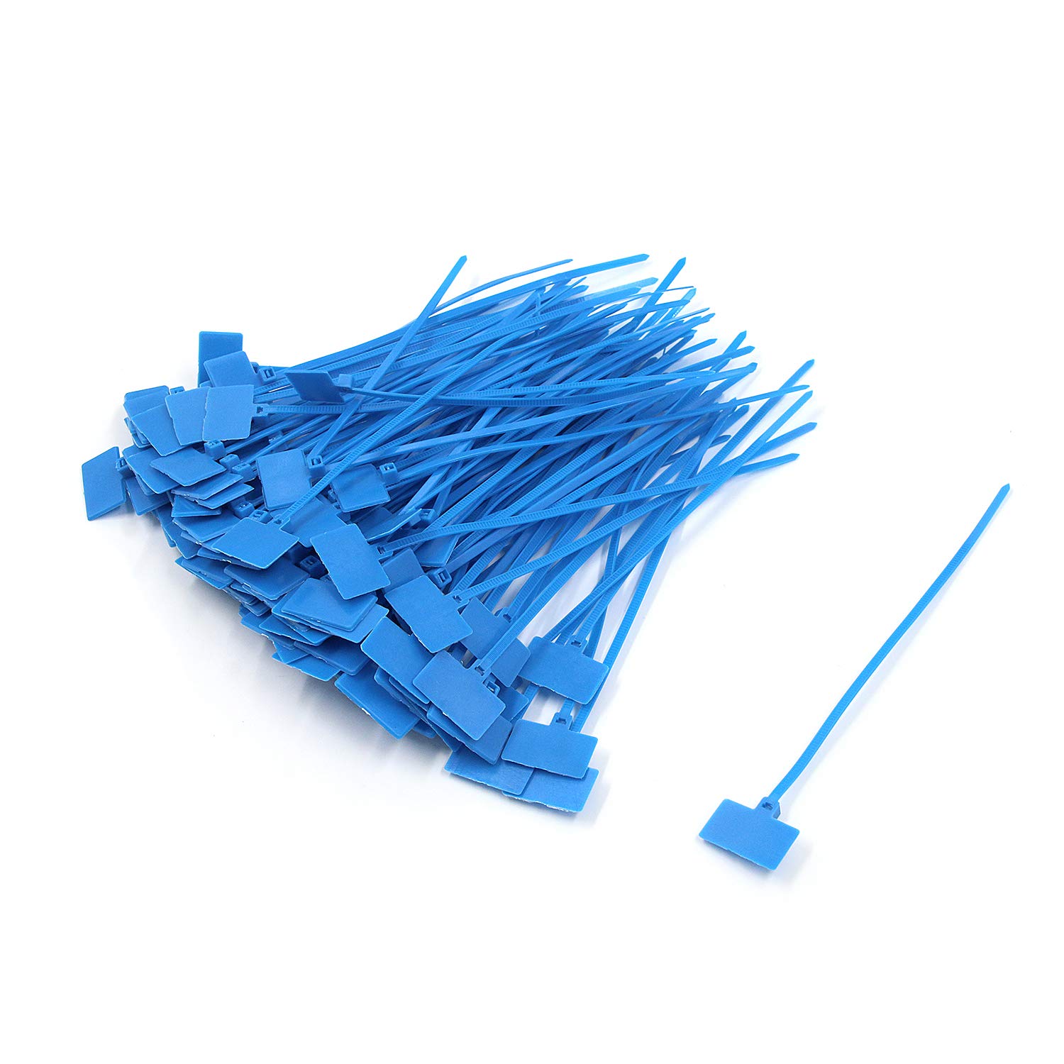 Tulead Blue Nylon Cable Ties - 100 Pack for Wire Management, Cord Organization & Identification | Durable Zip Ties for Home, Office & Industrial Use
