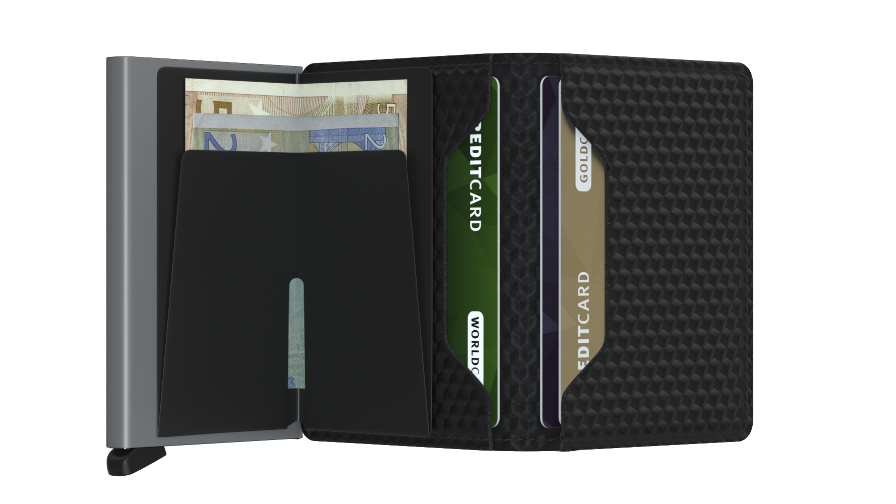 SECRID Slimwallet Cubic Black Titanium - RFID Blocking Minimalist Wallet for Men & Women | Perfect for Travel, Business & Everyday Use