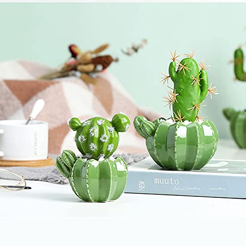 VALINK Ceramic Succulent Planter Pot with Drainage Hole - Cactus Shaped Flower Pot for Succulents & Cacti - Durable & Portable for Home, Office, Desk Decor - Perfect for Indoor Plants, Gifts & Small Space Gardening