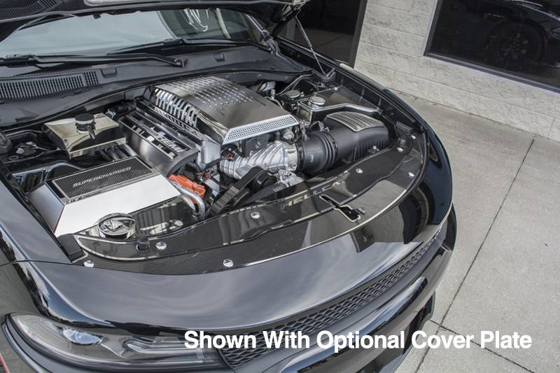 Polished Fuse Box Cover & Top Plate for Dodge Challenger 6.2L SRT Hellcat (2015-2023) - American Car Craft - Engine Bay Upgrade & Customization Accessory