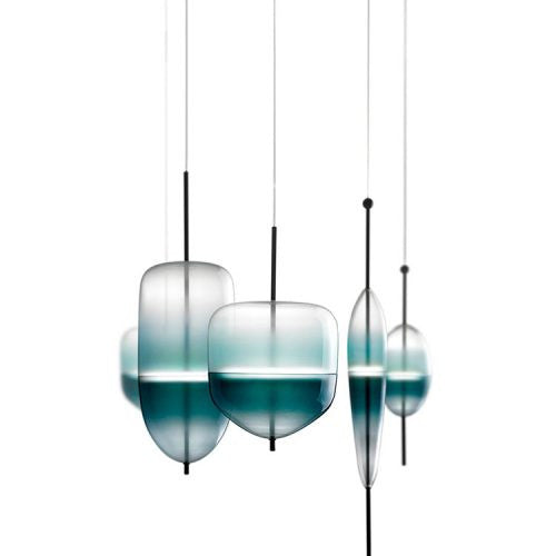 Nautica Glass Pendant Light Fixture - Modern Hanging Chandelier for Kitchen Island, Dining Room & Bedroom Lighting Decor