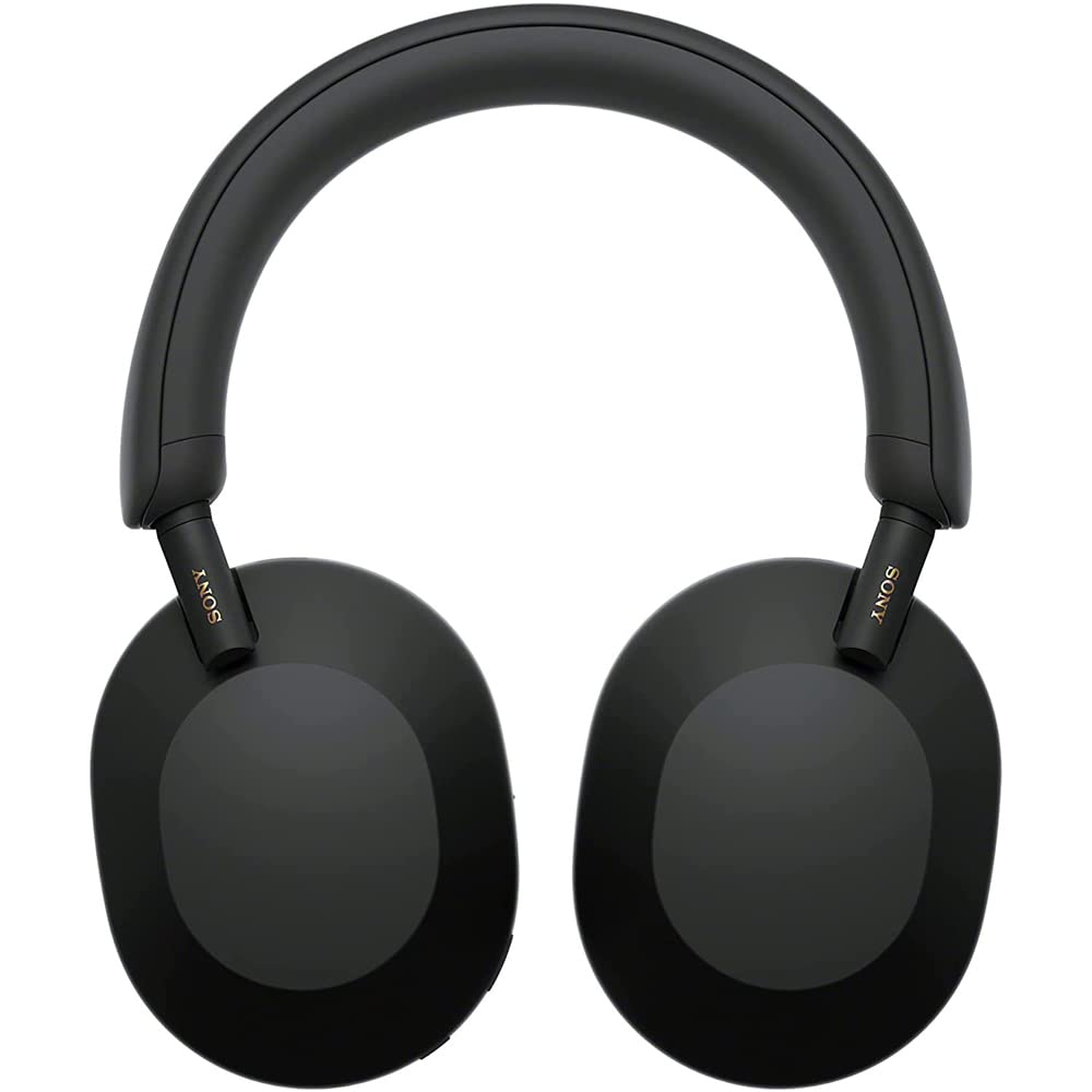 Sony WH-1000XM5 Wireless Noise Cancelling Headphones - Industry Leading Bluetooth Over-Ear Headset with Mic, Black (Renewed) | Bundle with 2-Year CPS Protection Plan | Perfect for Travel, Work & Music Lovers
