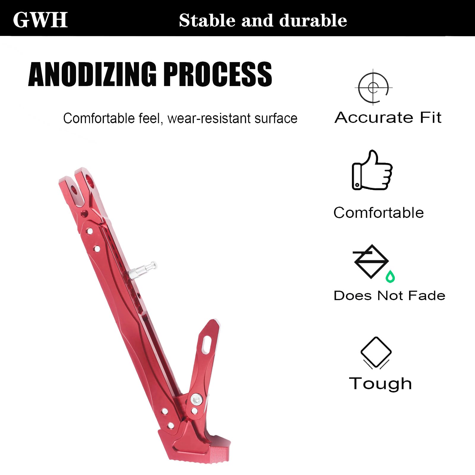 Universal CNC Motorcycle Adjustable Kickstand - Heavy Duty Long Side Stand for Pit Bikes, Dirt Bikes & Custom Motorcycles | Perfect for Off-Road Riding, Parking & Bike Modifications