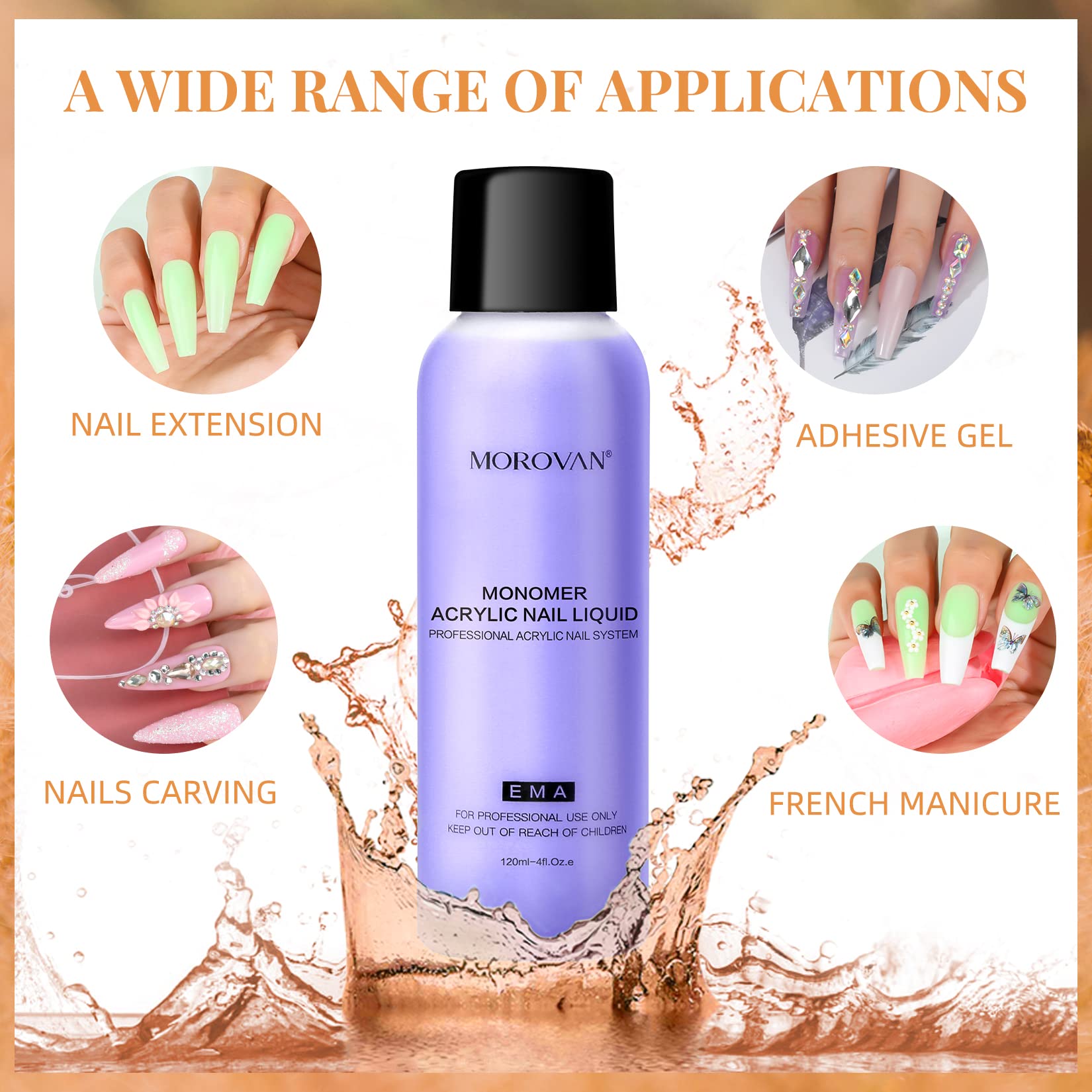 Morovan Professional Acrylic Nail Kit for Beginners - Complete DIY Nail Art Set with All Essential Supplies for Home Manicures & Salon-Quality Nails | Perfect for Gel Extensions, French Tips, and Nail Art Designs