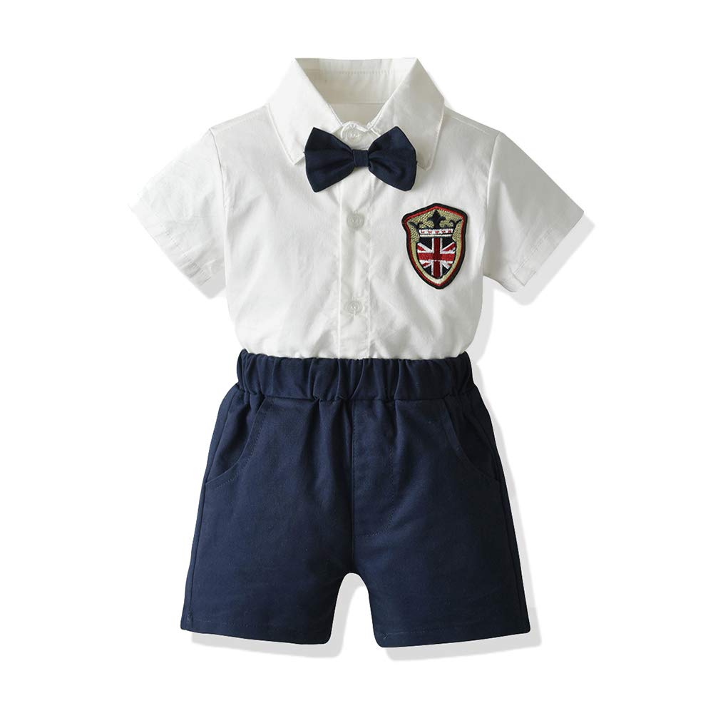 Summer Boys Clothes Set - 2 Piece Short Sleeve Shirt & Shorts Outfit for Toddlers | Casual Playwear & Beach Vacation Outfits