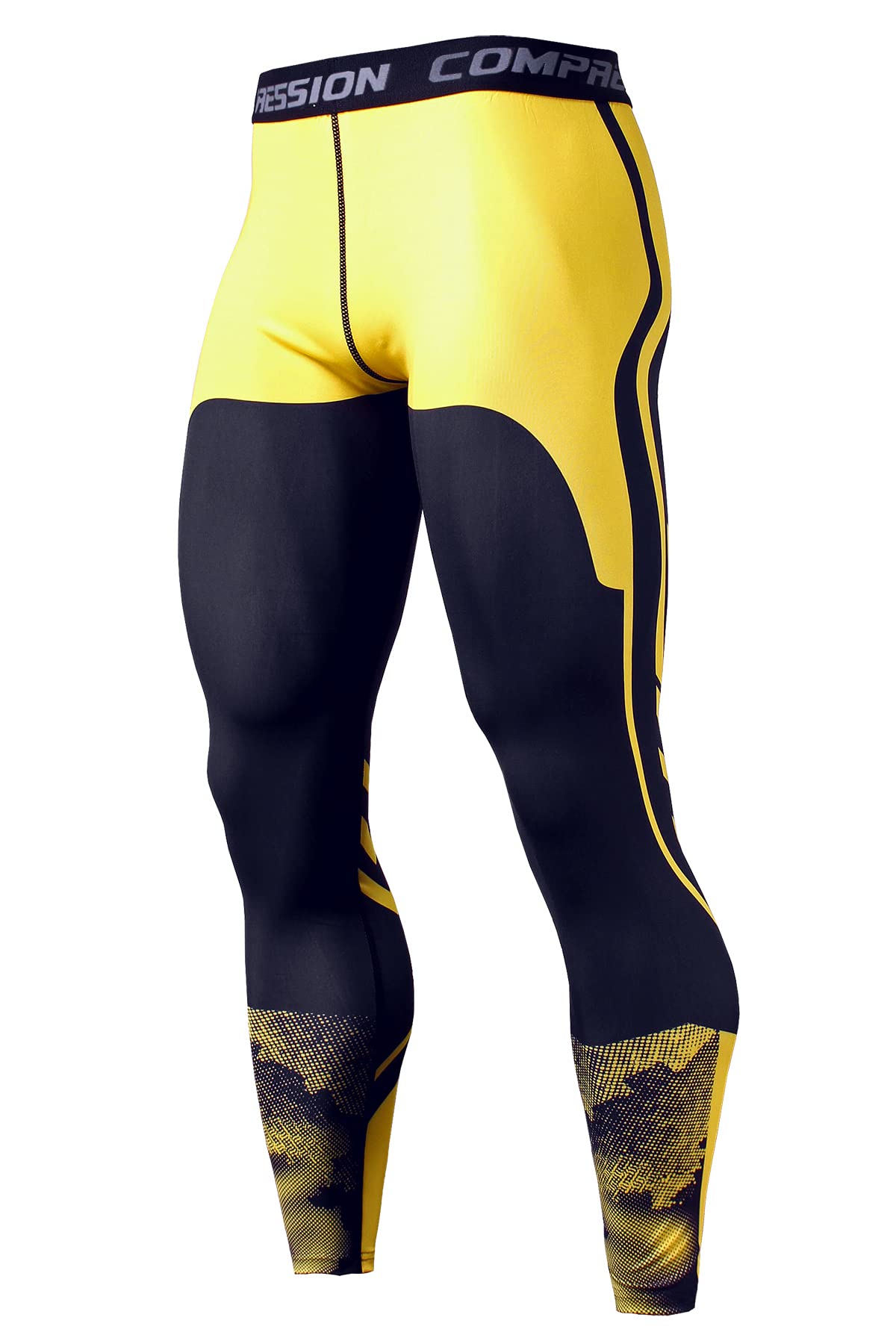 Men's Long Sleeve Compression Shirt & Workout Pants Set - Athletic Running Sports Performance Wear - Moisture Wicking Gym Clothes & Leggings Tights in Black - Ideal for Running, Training & Fitness Workouts