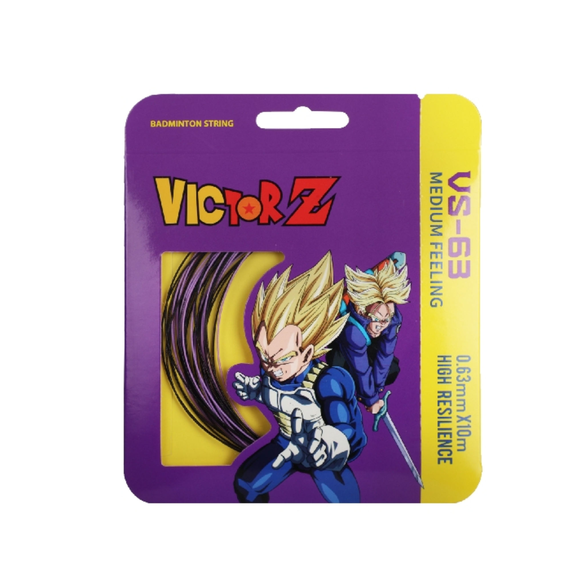 Victor x Dragon Ball Z VS 63DBZ EO/CJ Badminton Racket Strings - High Performance for Tournaments & Training | Anime-Inspired Sports Gear for DBZ Fans