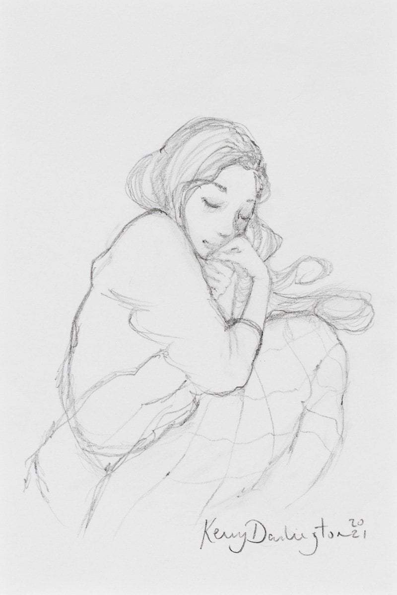 Original Silver Lining Sketch Artwork - Handmade Wall Decor for Home & Office - Perfect for Living Room, Bedroom or Gift Giving