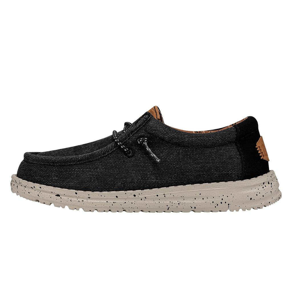 Hey Dude Wally Linen Shoes for Boys - Lightweight & Comfortable Casual Sneakers - Perfect for School, Play & Everyday Wear