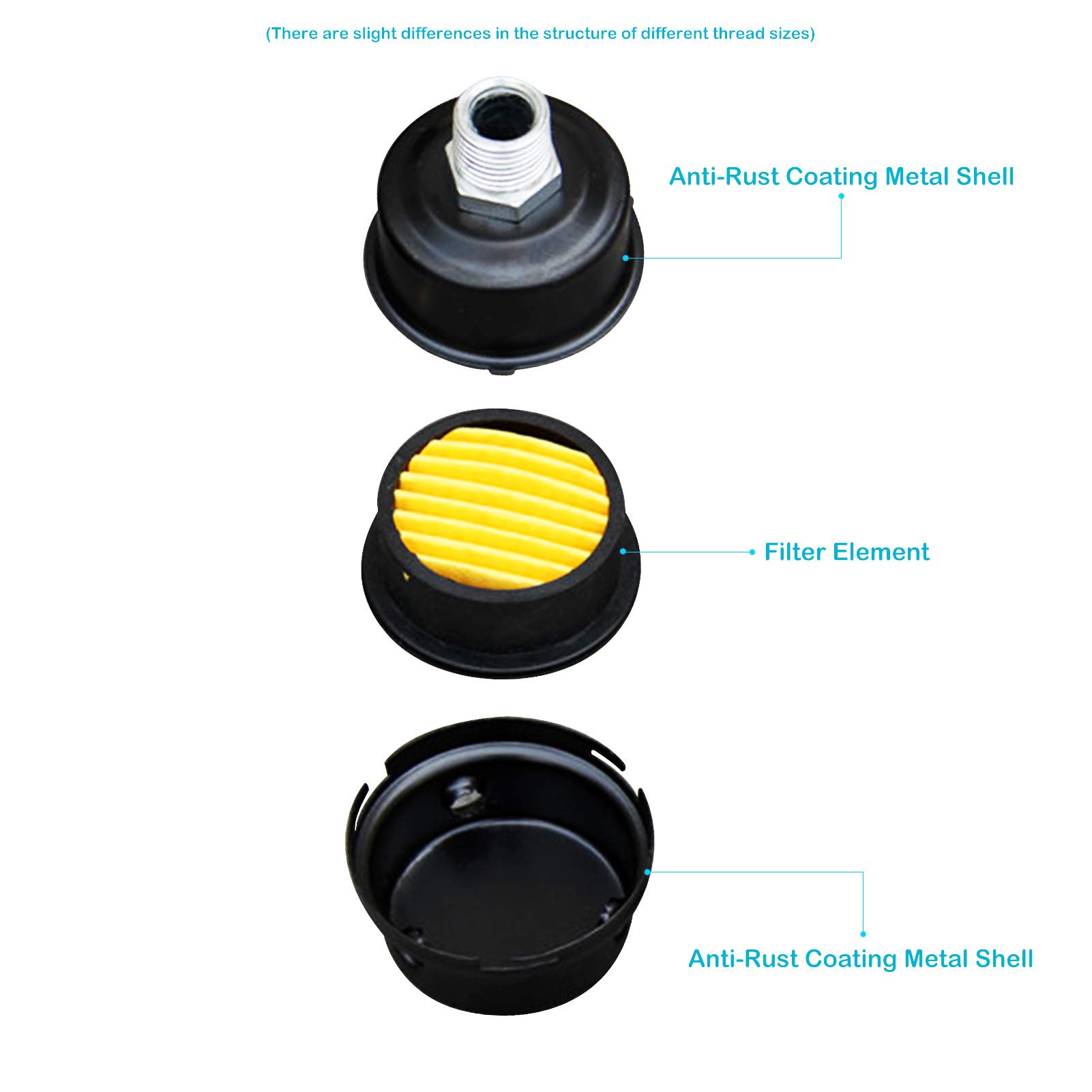 Air Compressor Silencer & Muffler Accessories - 1/2