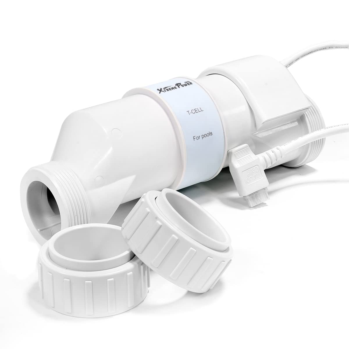 XtremepowerUS T3 Salt Cell Plate Chlorination System for In-Ground Swimming Pools - T-Cell-3 up to 15,000 Gallons - Perfect for Backyard Pool Maintenance & Saltwater Chlorine Generation