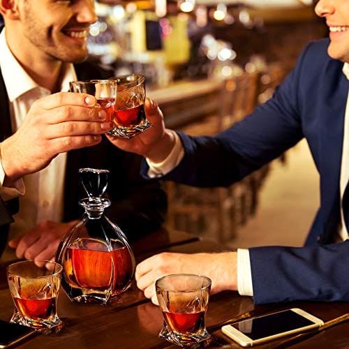 Premium 10 oz Crystal Whiskey Glasses Set of 4 - Old Fashioned Lowball Rocks Glasses for Scotch, Bourbon & Cocktails - Luxury Gift Box Included - Perfect for Home Bars, Parties & Gifts for Men