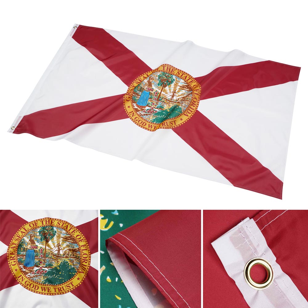 Double Sided 3x5 ft Outdoor Florida Flag - Durable All-Weather Polyester for Patio, Garden & Tailgating - TheLAShop