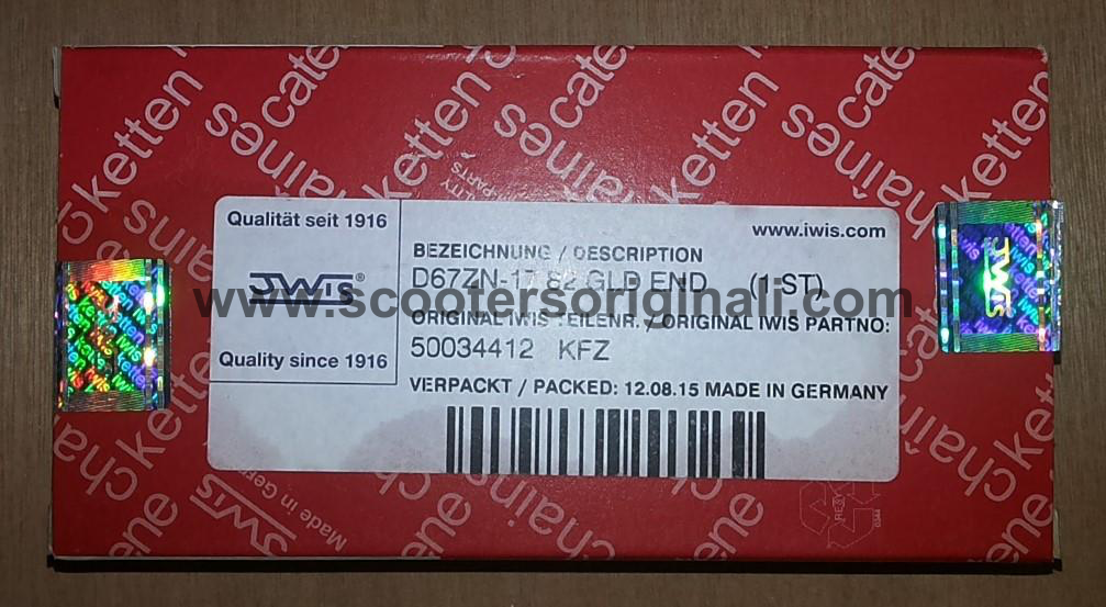 Lambretta Chain 82 Link High Performance Motorcycle Chain by IWIS - Durable & Smooth Ride for Scooters and Motorcycles