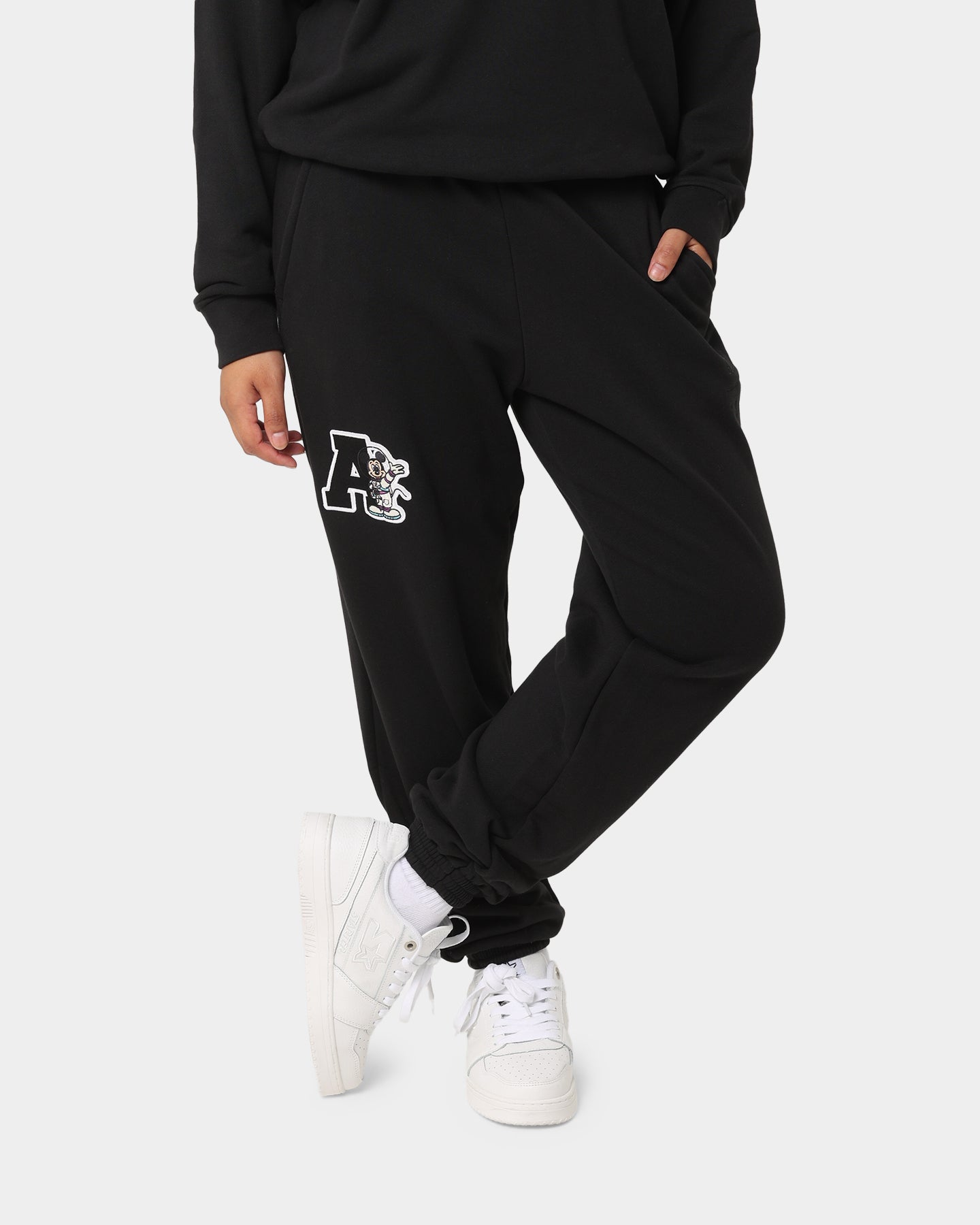 Adidas X Disney Women's Jogger Pants - Black Athletic Lounge Pants for Women - Casual Workout & Home Comfort Wear