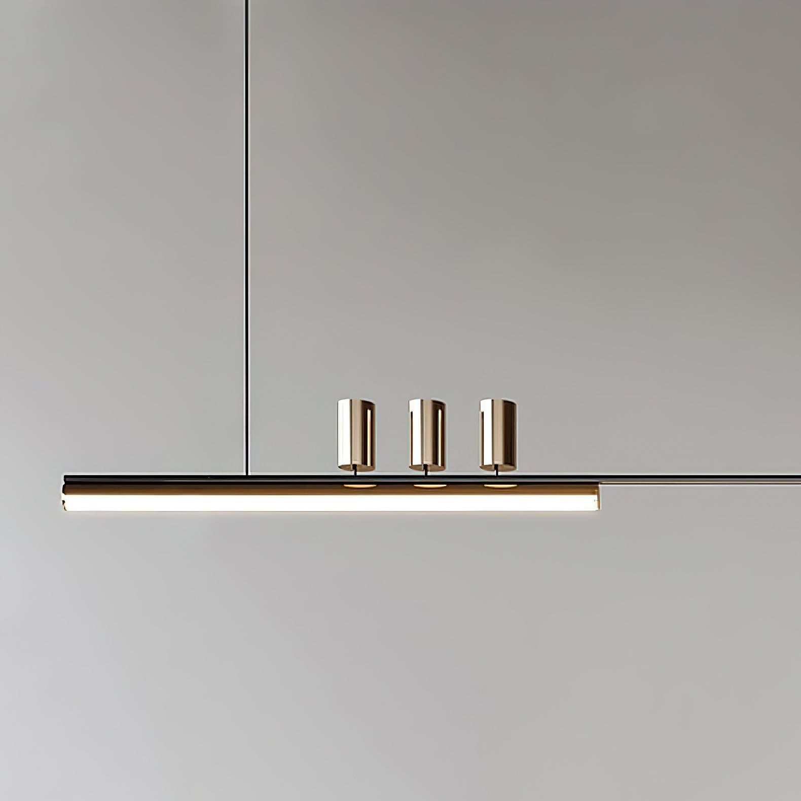 Nordic Style Long Strip Pendant Light - Modern Minimalist Hanging Lamp for Kitchen Island, Dining Room & Bedroom Lighting