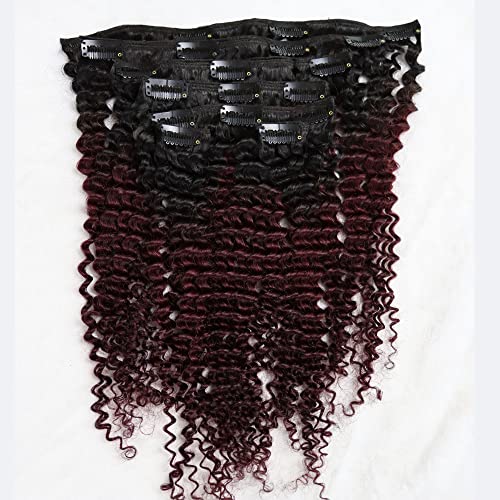 T(1B/99J) Kinky Curly Clip In Hair