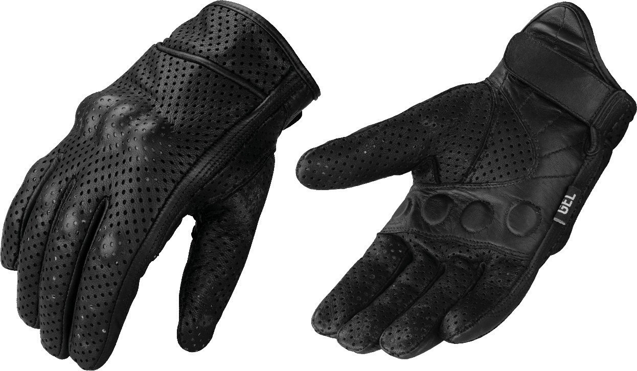 Men's Perforated Leather Gloves - Breathable & Durable Riding Gloves for Motorcycle, Driving & Outdoor Activities