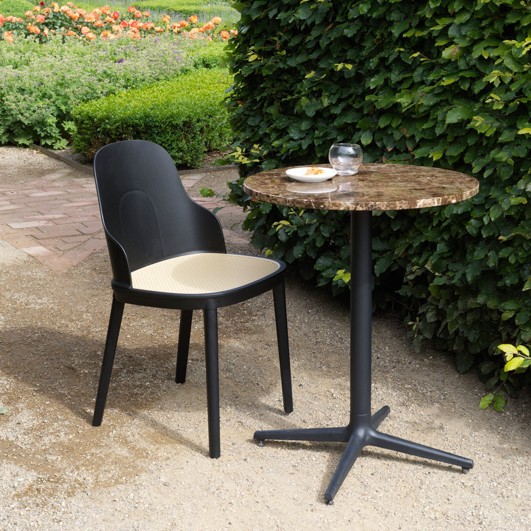 Round Outdoor Cafe Table - Aluminum All-Weather Patio Bistro Set for Garden, Deck, Poolside & Restaurant Dining - Commercial Grade Rust-Proof Design
