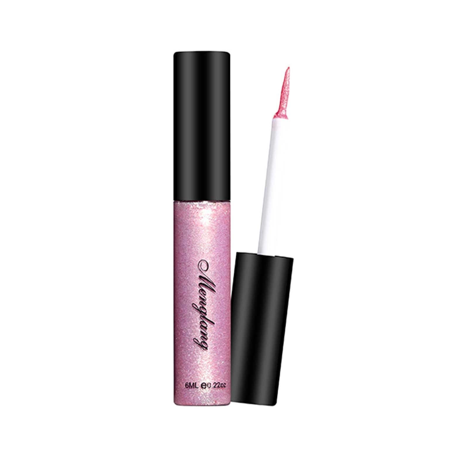 SobeiKre Metallic Liquid Glitter Eyeliner - Waterproof Shimmer Eyeshadow & Pigment for Eyebrows, Face & Lips - Perfect for Party, Festival & Night Out Makeup - 6ML Red Glitter Eye Shadow (One Size)