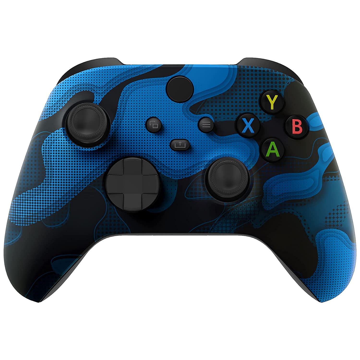 Custom Wireless Xbox Controller for Microsoft Xbox Series X/S & Xbox One - Soft Touch Grip, Blue Camo Design - Perfect for Gaming, Streaming & Competitive Play