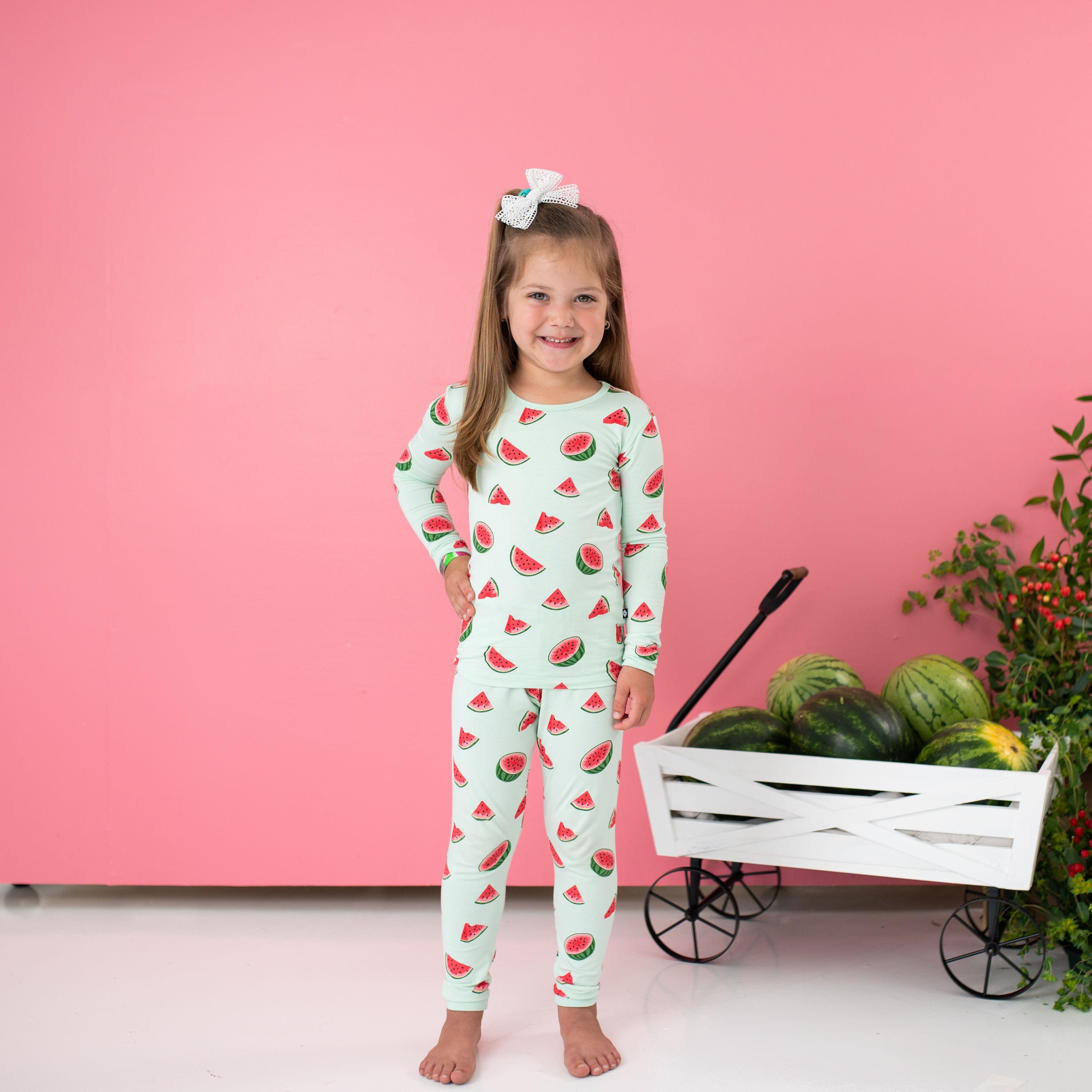 Comfortable Long Sleeve Pajamas for Women - Soft Cotton Sleepwear with Watermelon Print - Perfect for Lounging, Sleeping & Relaxing at Home