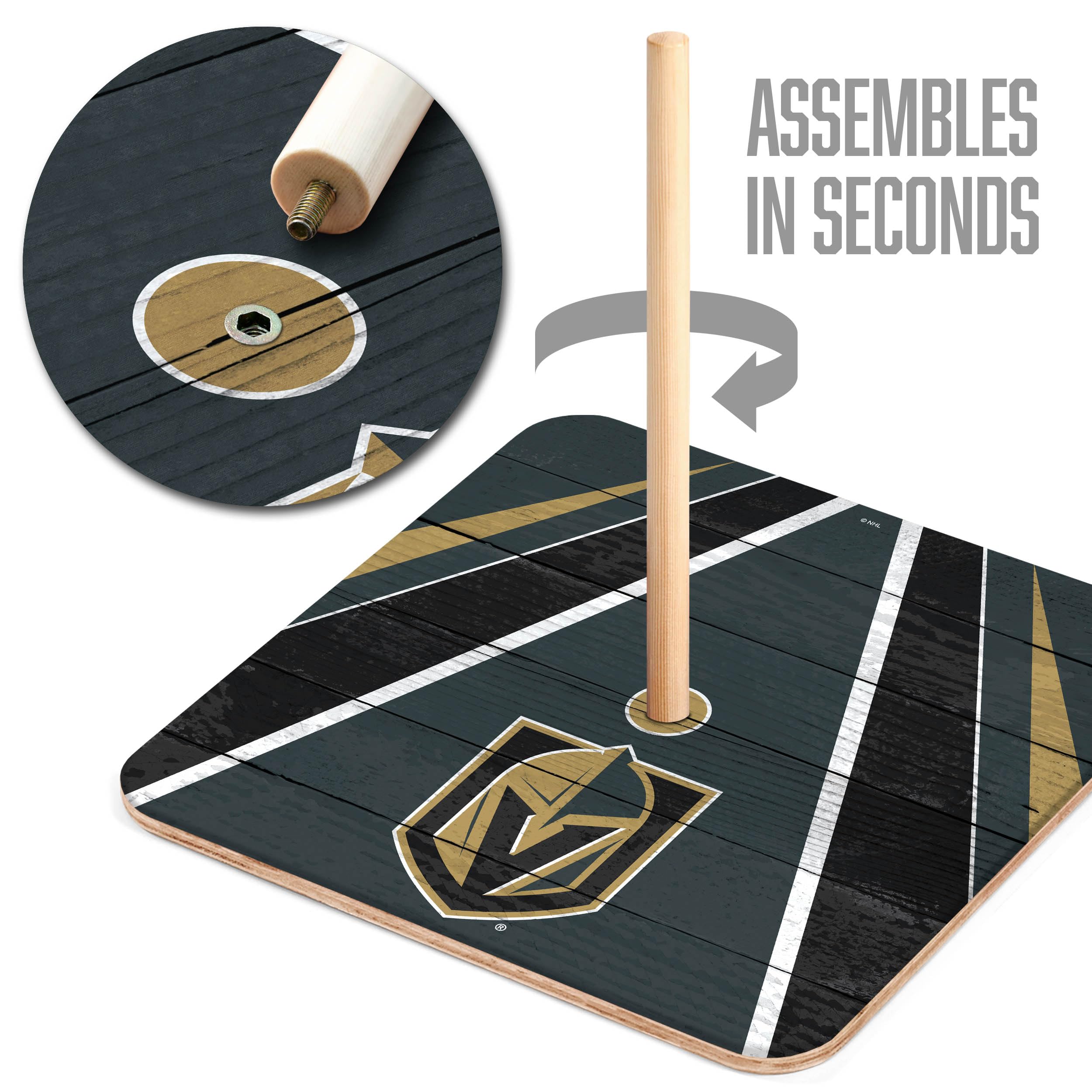 YouTheFan NHL Vegas Golden Knights Horseshoe Bags - Officially Licensed Hockey Team Duffel for Travel, Gym & Sports Gear Storage - Perfect for Fans, Players & Coaches