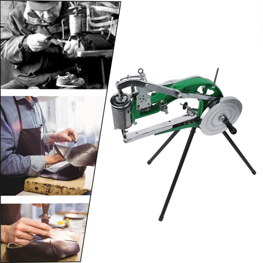 Professional Hand Cobbler Sewing Machine - Dual Cotton & Nylon Line Leather Stitching Tool for Shoes, Bags, Clothes Repair | Perfect for Home DIY, Shoe Repair Shops & Leather Craft Projects