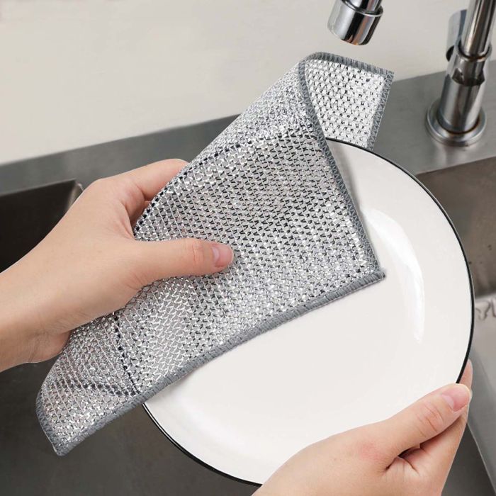HIC Kitchen Multi-Use Non-Scratch Wire Cleaning Cloths - Set of 6 - Perfect for Pots, Pans, Grills & Stainless Steel Cleaning