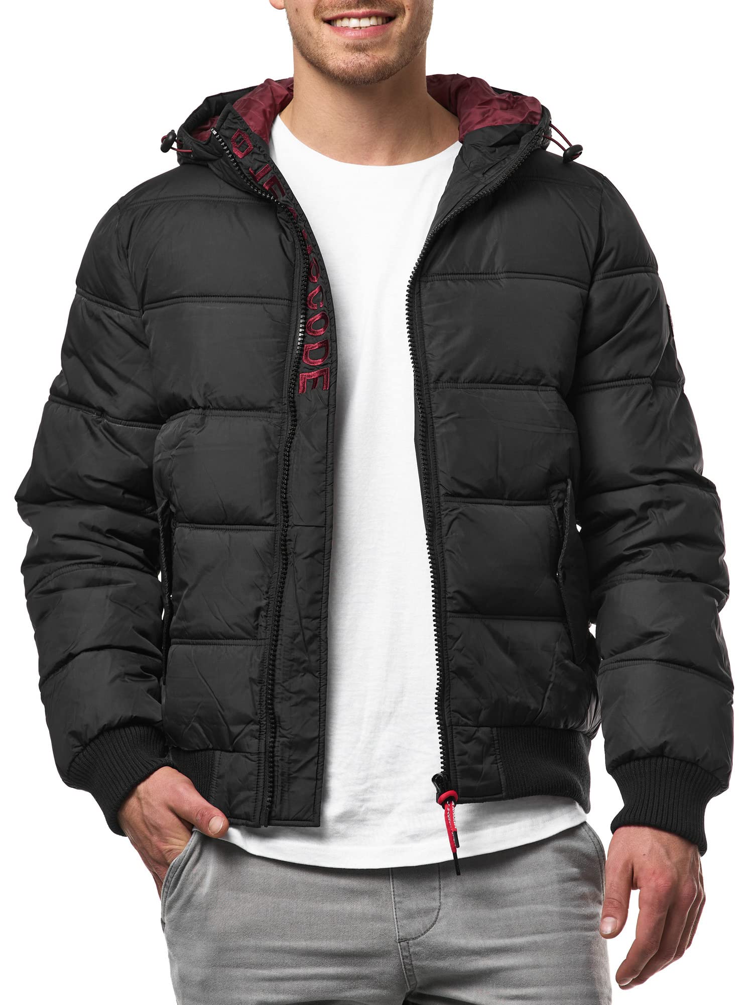Men's Indicode Adrian ZA Quilted Jacket - Lightweight Down Alternative Puffer Coat for Winter | Warm Fashionable Outerwear for Casual Wear, Outdoor Activities & Travel