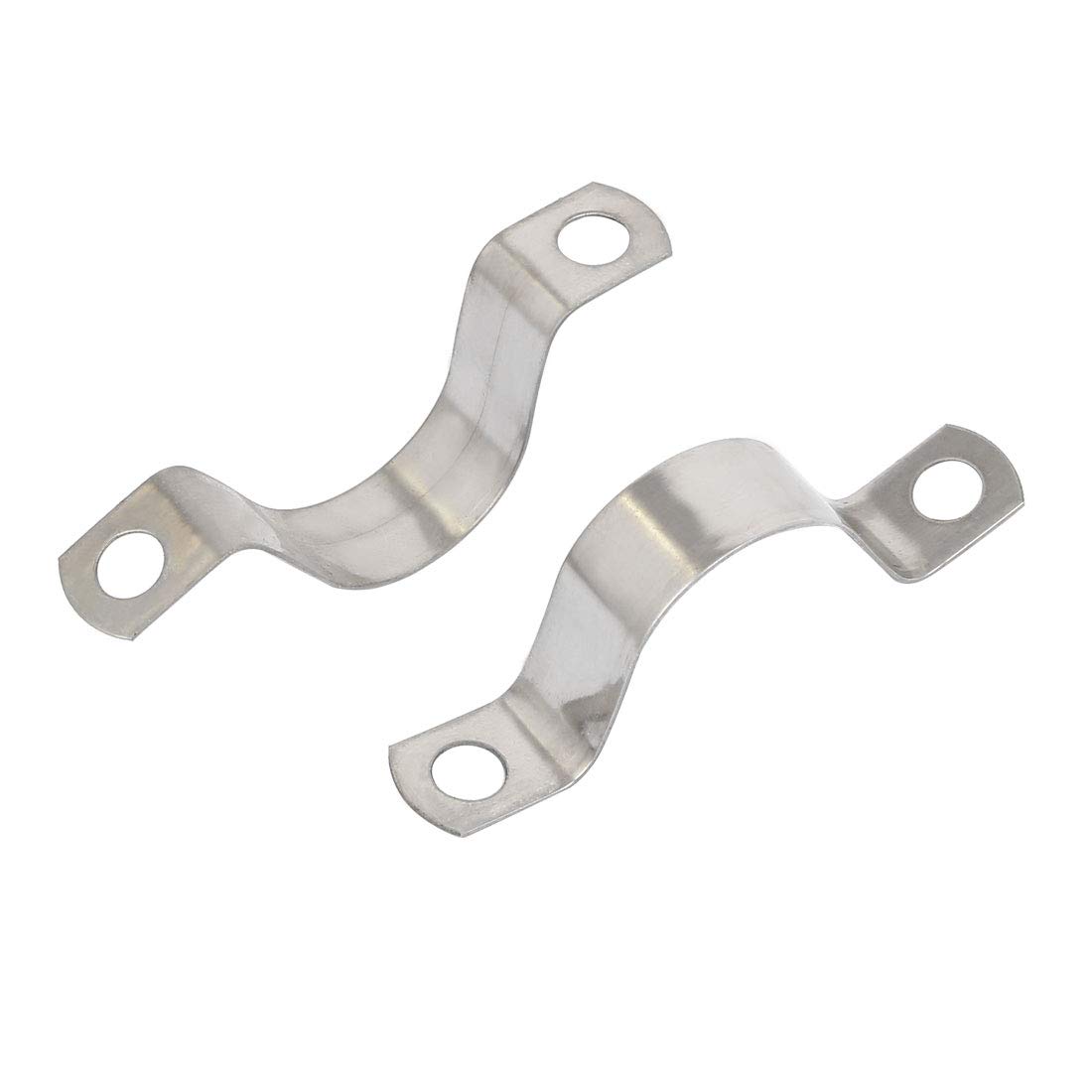 25mm Stainless Steel U-Shaped Pipe Straps - Heavy Duty Cable Clips & Clamps Fasteners (10 Pack) - Ideal for Plumbing, Electrical Wiring & HVAC Installations