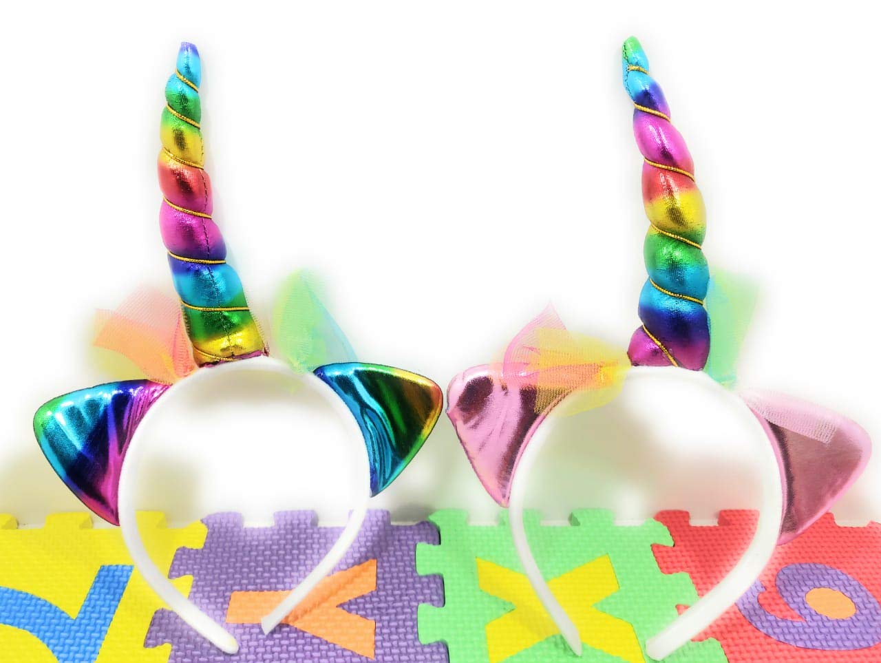 FunBlast Cute Unicorn Hairband for Girls (Pack of 2) - Sparkly Hair Accessories Headband for Kids & Teens - Perfect for Birthday Parties, Dress Up & Daily Fashion Wear