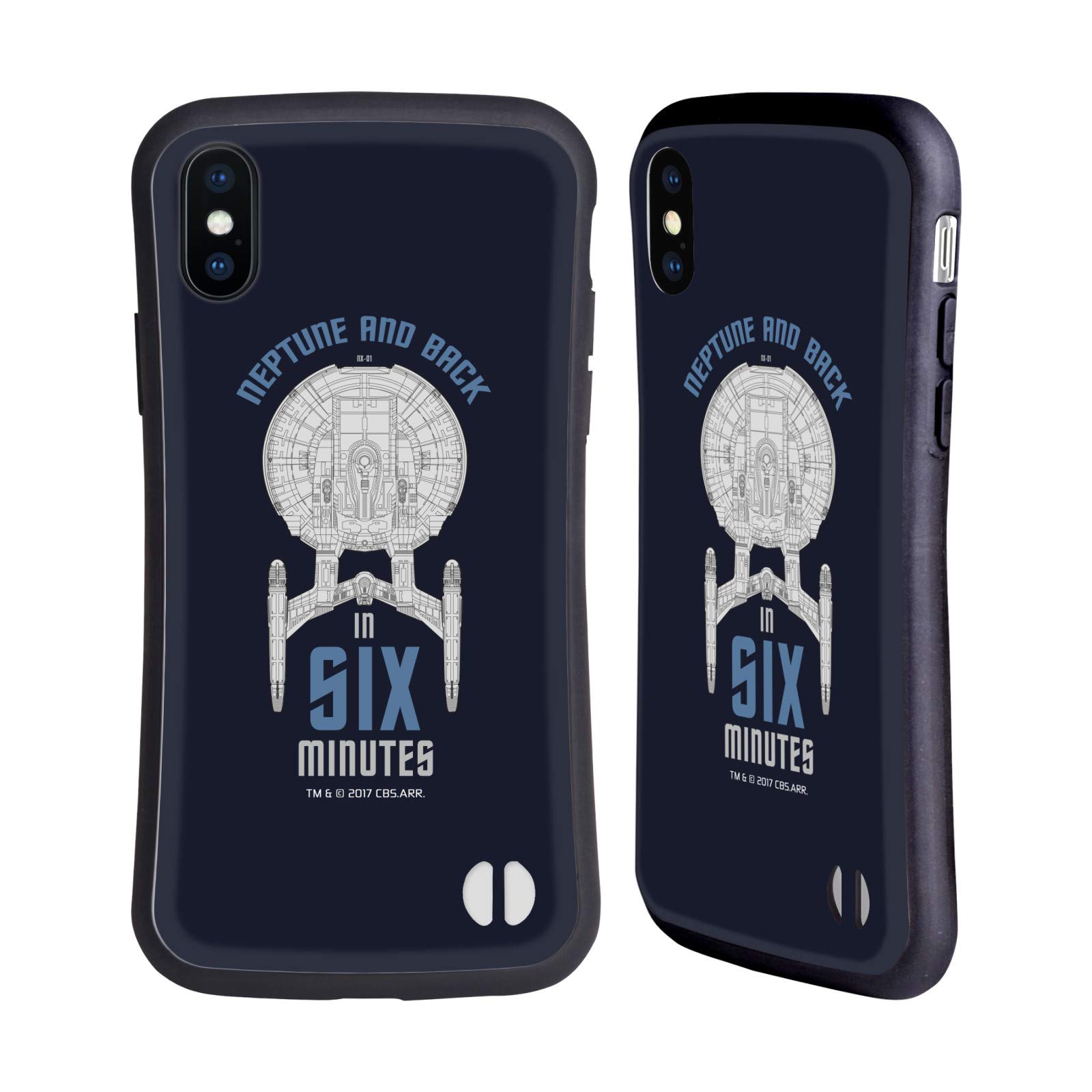 Officially Licensed Star Trek USS Enterprise NX-01 Hybrid Phone Case for Apple iPhone X/Xs - Durable Protective Cover with Sci-Fi Design | Perfect for Trekkies, Space Enthusiasts & Collectors