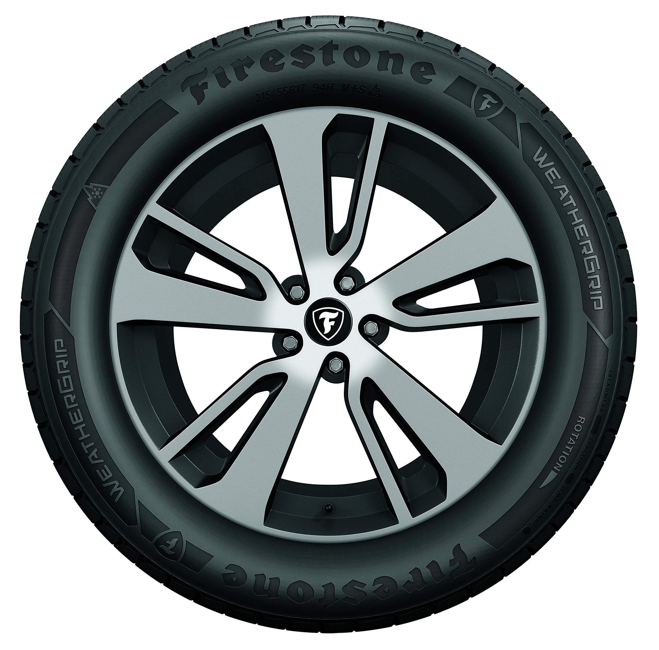 Firestone WeatherGrip All-Season Touring Tire 205/55R16 91V - High Performance All-Weather Car Tires for Sedans & Compact SUVs - Perfect for Rain, Snow & Dry Road Conditions