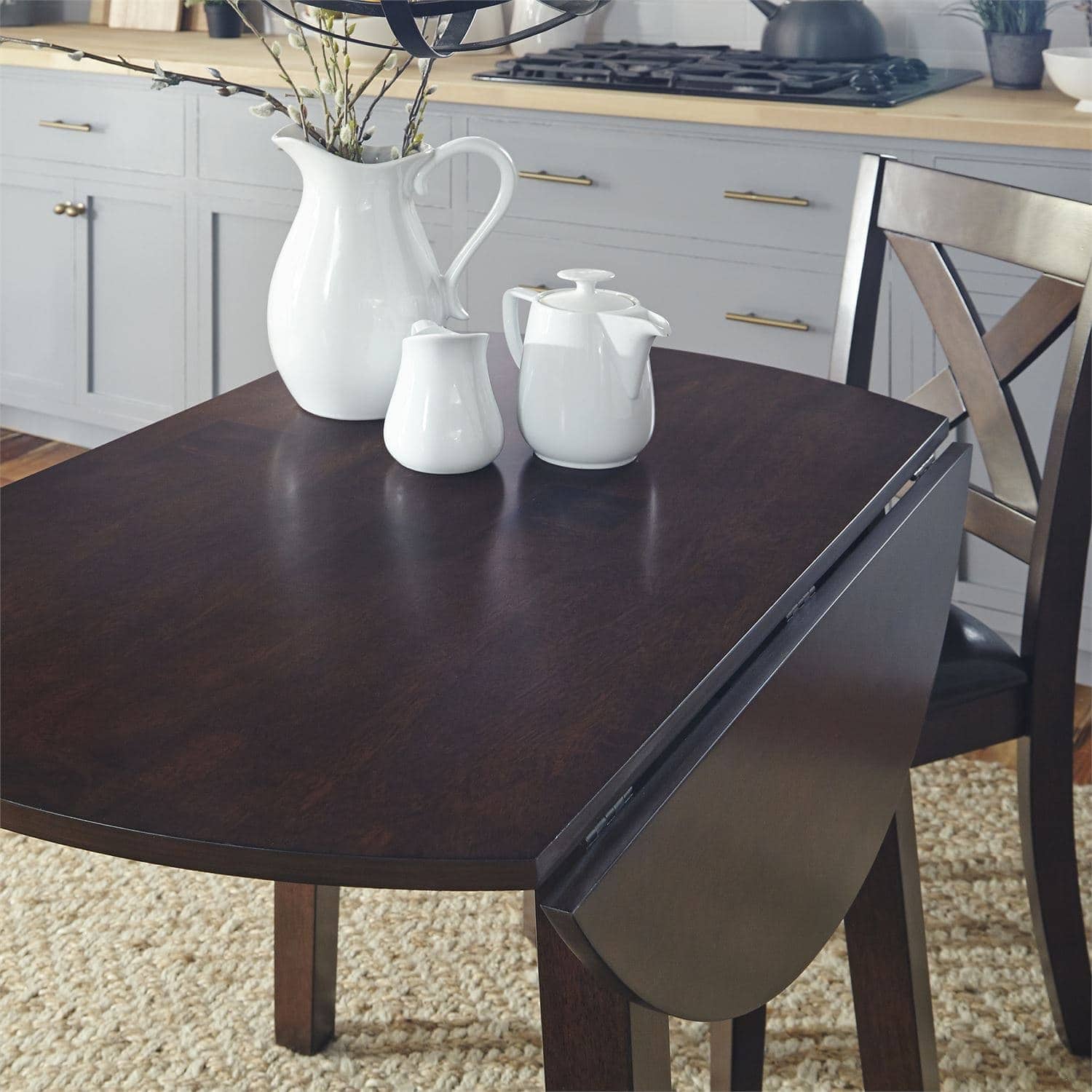 Thornton 5-Piece Dining Set - Modern Wooden Table & 4 Chairs for Kitchen, Dining Room - Perfect for Family Meals & Entertaining Guests