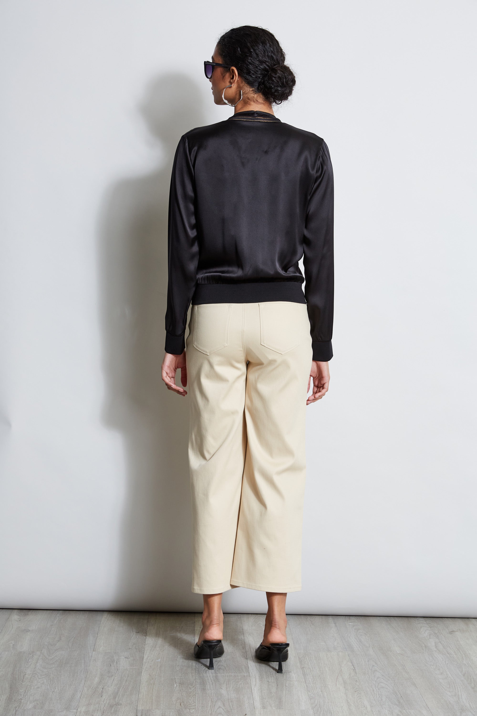 Silk Satin Bomber Jacket for Women - Lightweight Fashion Outerwear for Spring & Fall - Elegant Casual & Night Out Jacket