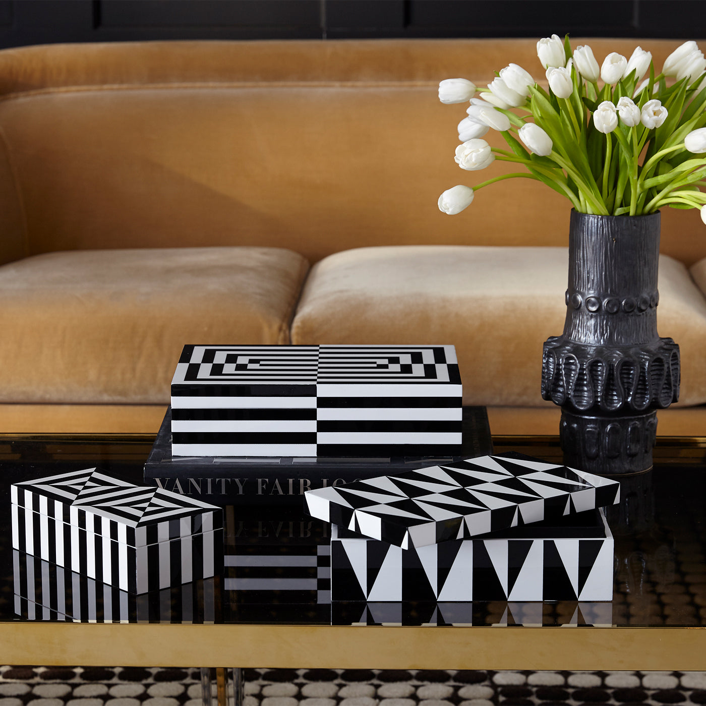 Small Op Art Lacquer Box - Handmade Decorative Storage Box for Jewelry, Trinkets & Keepsakes | Perfect for Home Decor, Gift Giving & Organizing Small Items
