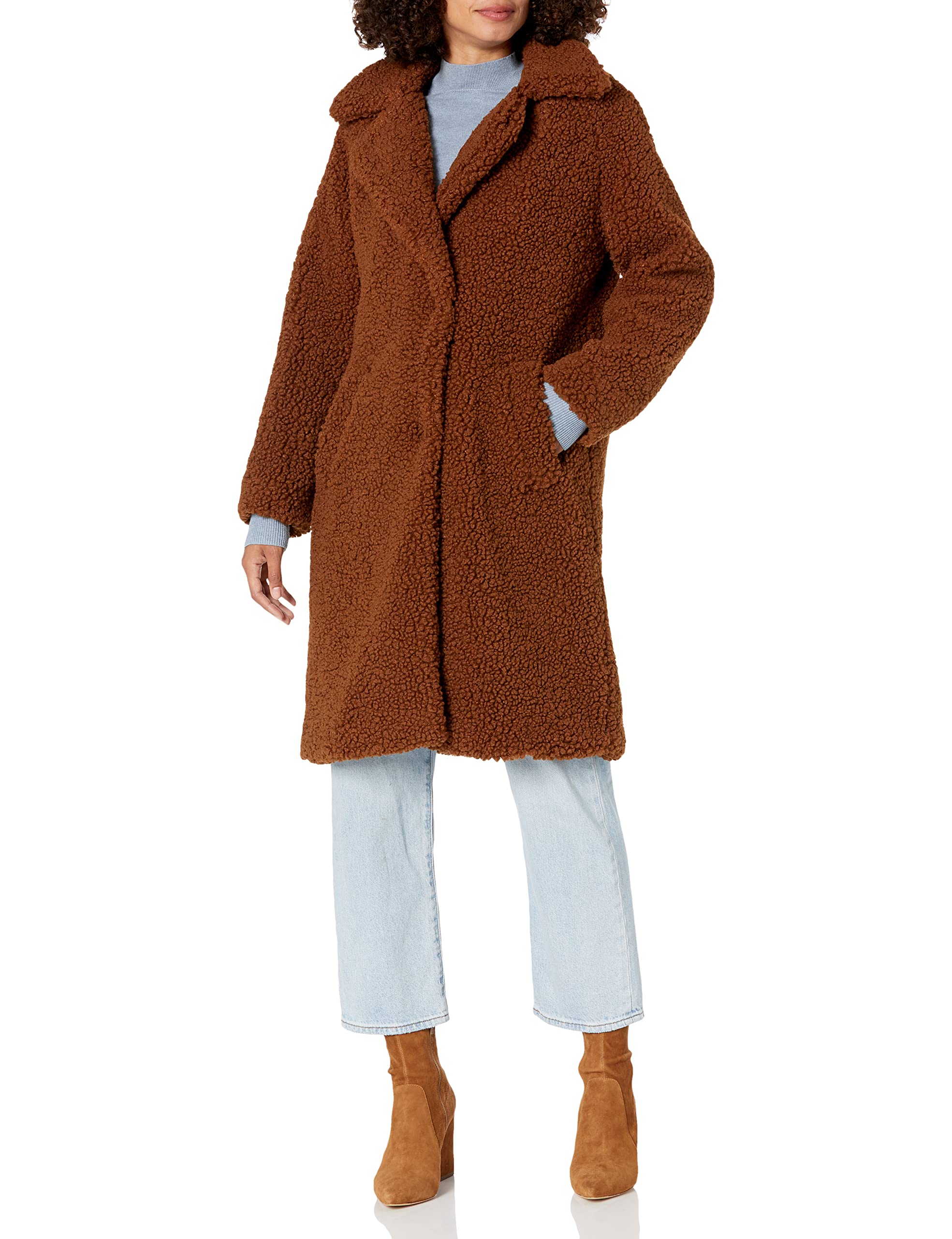 Lucky Brand Women's Teddy Coat - Cozy Faux Fur Jacket for Winter | Warm & Stylish Outerwear for Casual Outings, Date Nights & Holiday Parties