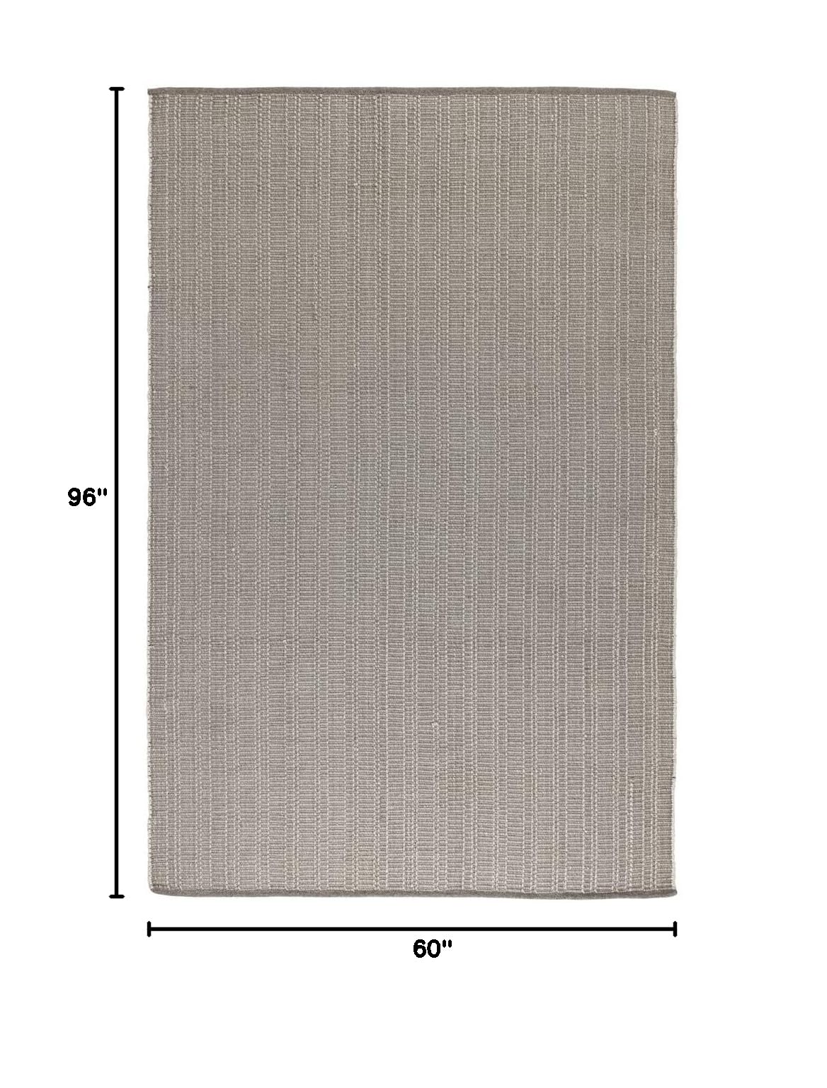 Kosas Home Charlevoix 5' x 8' Area Rug in Pebble Gray - Soft & Durable for Bedroom, Living Room, Kitchen - Perfect for Cozy Home Decor & High-Traffic Areas