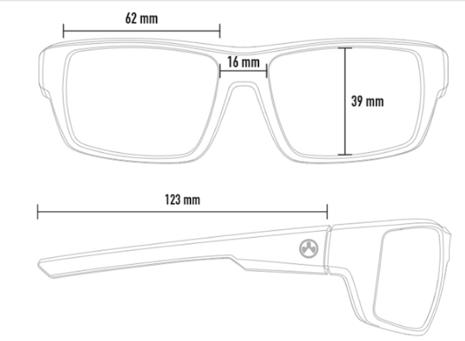 Magpul Apex Tactical Sunglasses for Men - Ballistic Sports & Shooting Glasses with Rectangular Frame - Perfect for Outdoor Activities, Hunting, and Military Training