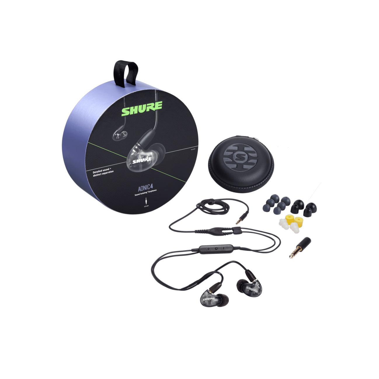 Shure AONIC 4 High-Fidelity Sound Isolating Earphones with Noise Cancellation - Perfect for Audiophiles, Musicians & Travelers | Studio Monitoring, Commuting & Music Listening