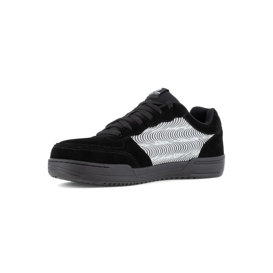 Hybrid Composite Toe Wedge Sole Work Boots for Men - Black & Grey Safety Shoes for Construction, Warehouse & Outdoor Work