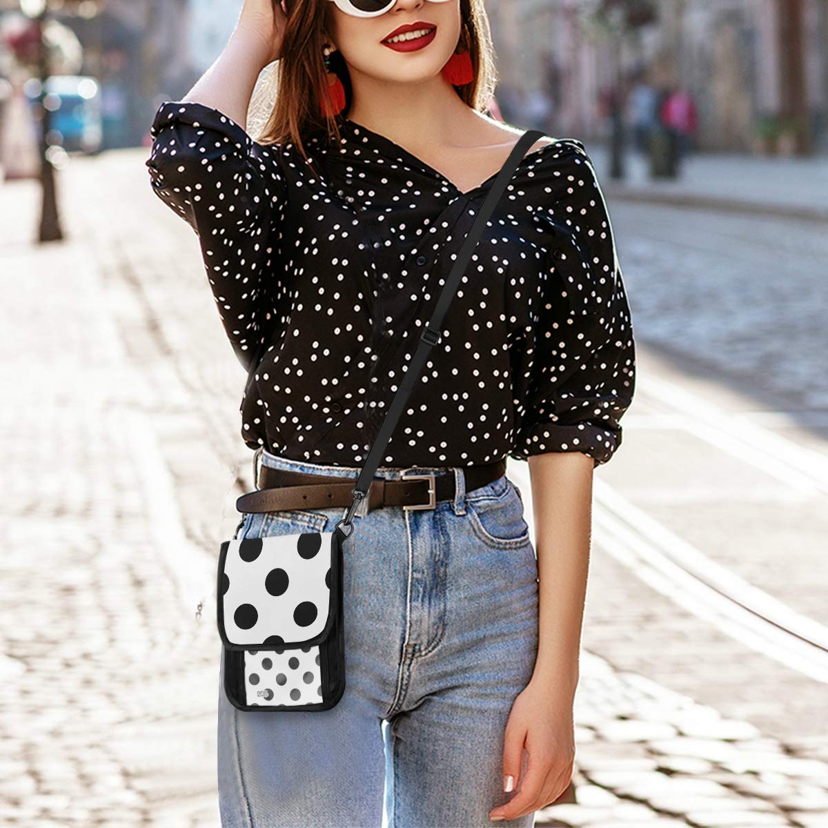 Polka Dot Crossbody Bag for Women - Travel & Daily Use