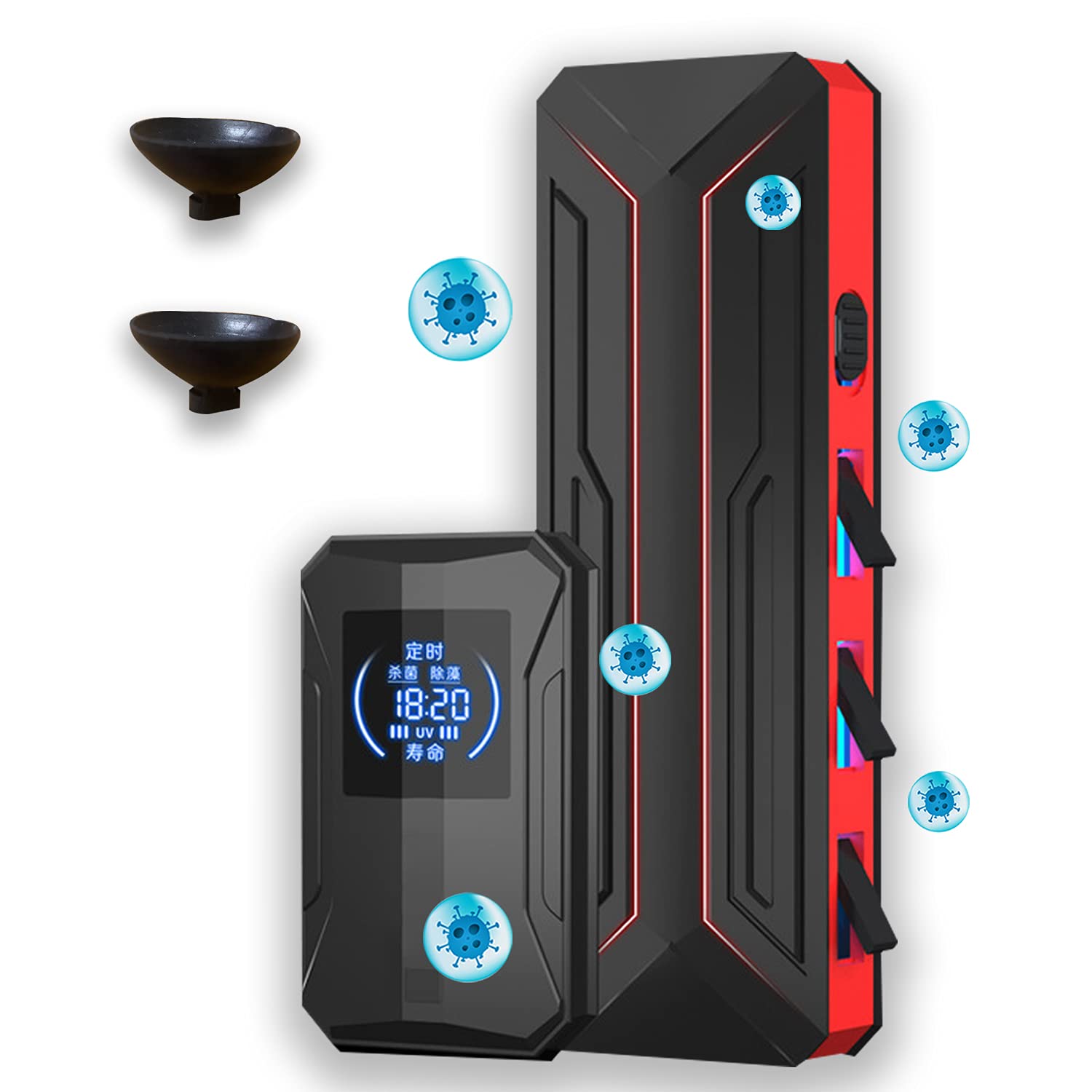 TAISHAN Aquarium UV Sanitizer Light - 9W/11W/13W Submersible Water Cleaner with Smart Timer for Ponds, Pools & Indoor Tanks | Green Algae Control & Water Purification | Perfect for Freshwater/Saltwater Aquariums, Koi Ponds & Water Features