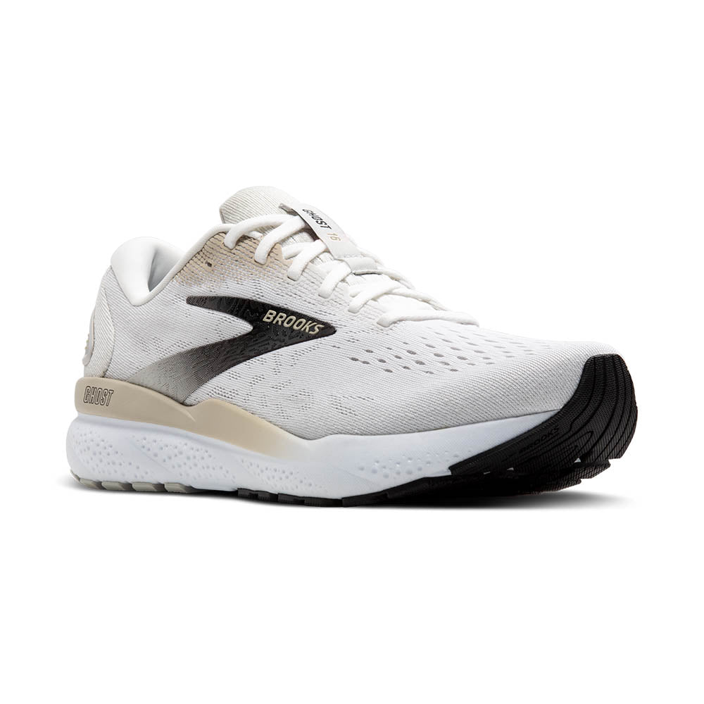 Brooks Ghost 16 Neutral Running Shoes for Men - White | Lightweight Cushioned Road Running & Training Shoes for Daily Jogging & Marathon